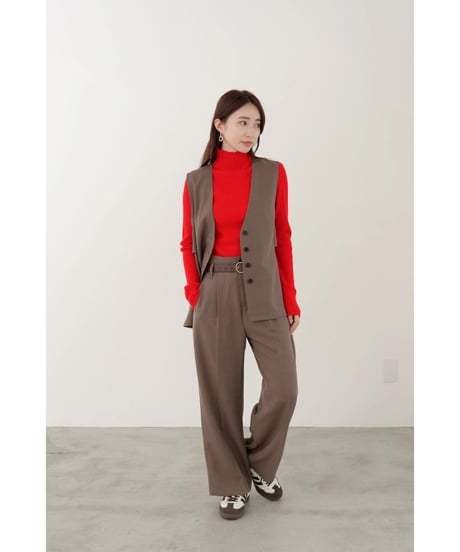 mink chair ★ mini frill straight  pants
