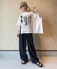 JUDDY CORN ★ soft  wrapping poncho T-shirt