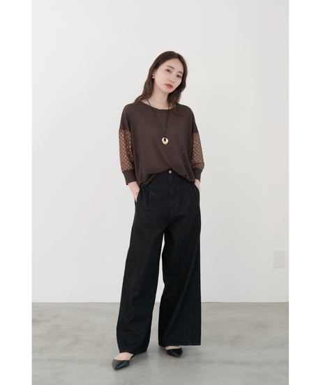 mink chair ★ side seam  denim pants
