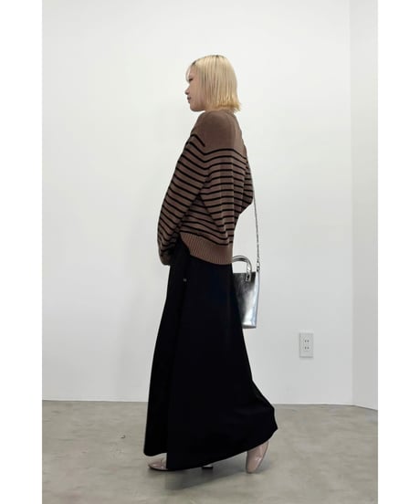 MICHNESS ★ velours line flare skirt