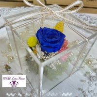 青バラのクリアBOXアレンジ