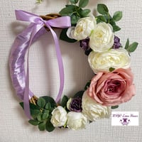 薔薇のリース🌹直径20cm、高級アーティフィシャルフラワー使用