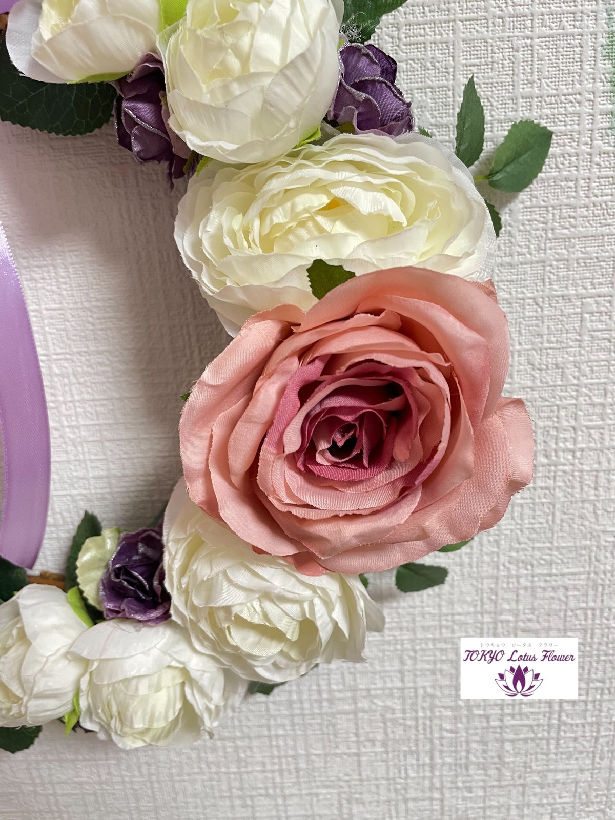 薔薇のリース🌹直径20cm、高級アーティフィシャルフラワー使用 | TOKYO