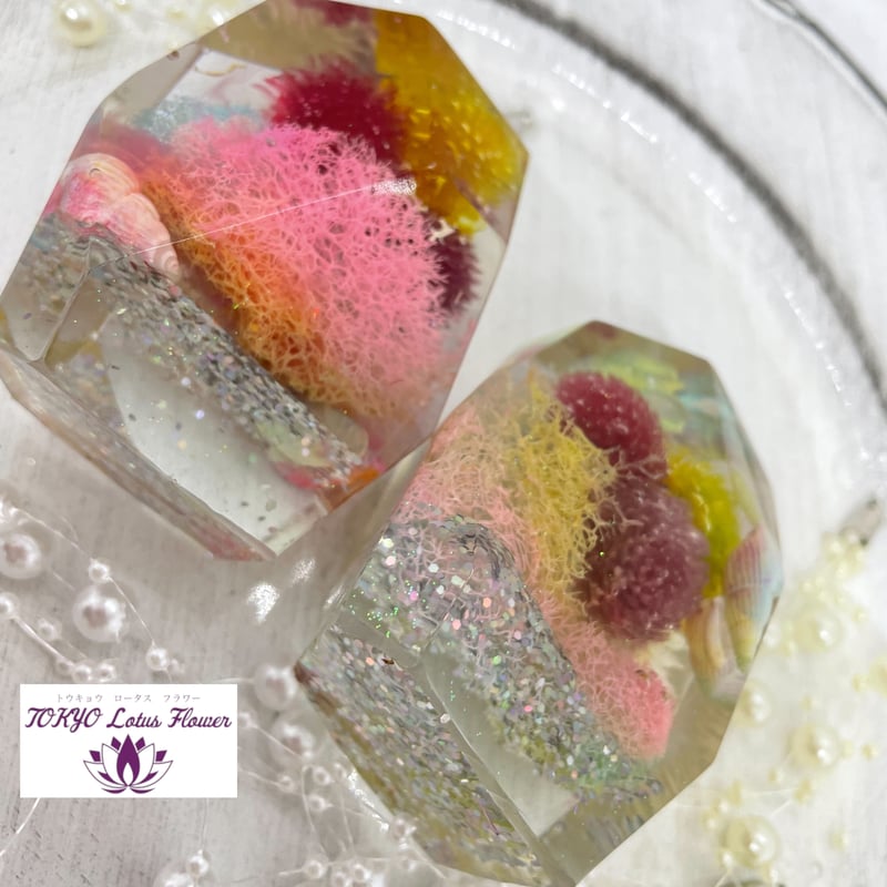 固まるハーバリウムの鉱石型(カチカチ) | TOKYO Lotus Flower®︎