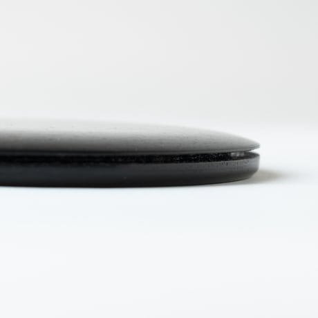 b-726_____7”ラウンド　真黒　エッジ薄仕立て