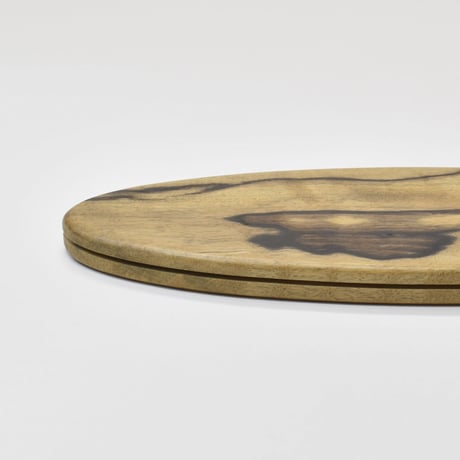 b-543-2_____12" x  6"BUN TRAY　白黒檀