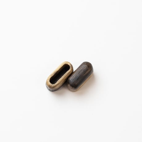 b-047______END CAPS　12㎜幅　黒柿