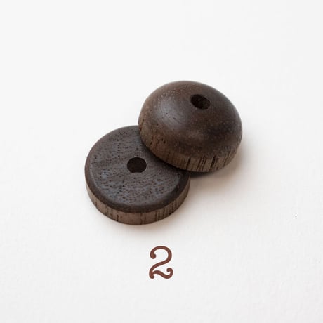 b-028−2-3____Φ12　ドーム＆ワッシャーセット　ウオールナット　メープル