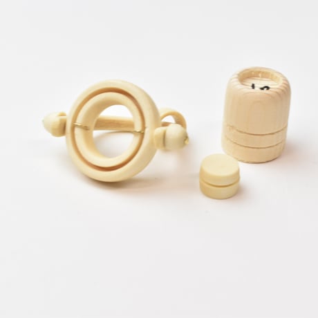 b-838_____３／４"ミニバスケット　ハンドル取付済　モールド付　ホリー