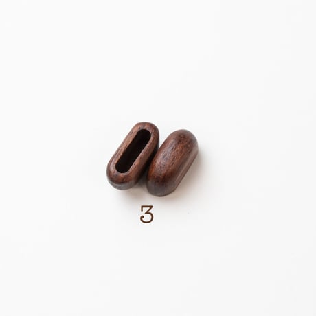 b-046-3_____END CAPS　12㎜幅　ブビンガ