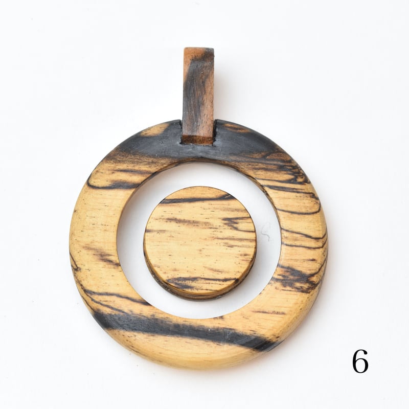 b-766-1~7_____ペンダントトップ バイル取付済 白黒檀 | WooD Worker