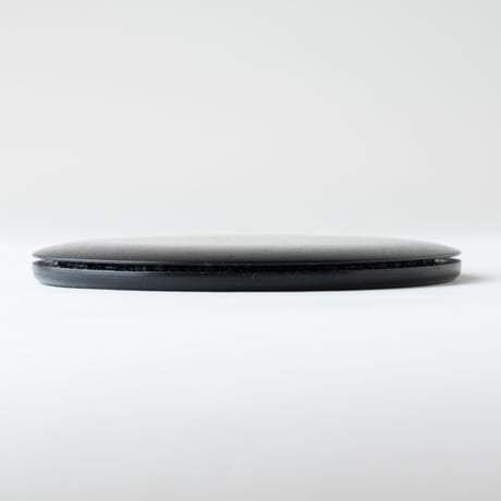 b-726_____7”ラウンド　真黒　エッジ薄仕立て