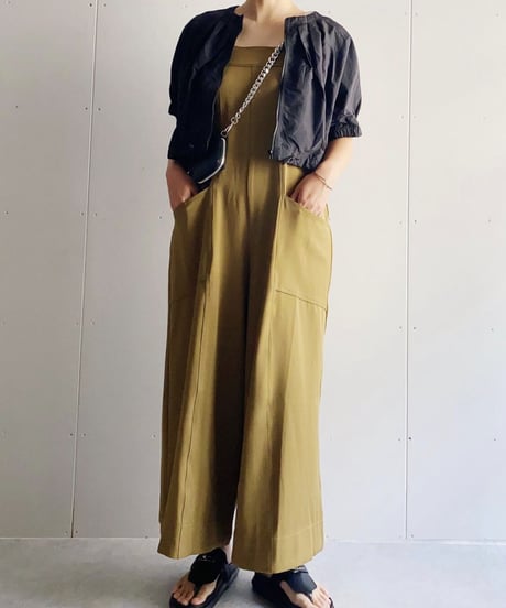 《セットアップ》サロペット&ショートナイロン調JK