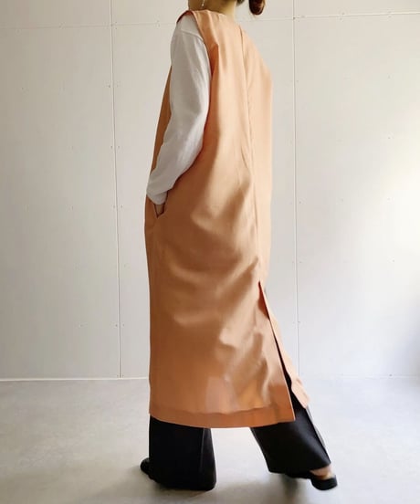 リネンライクロングジレ