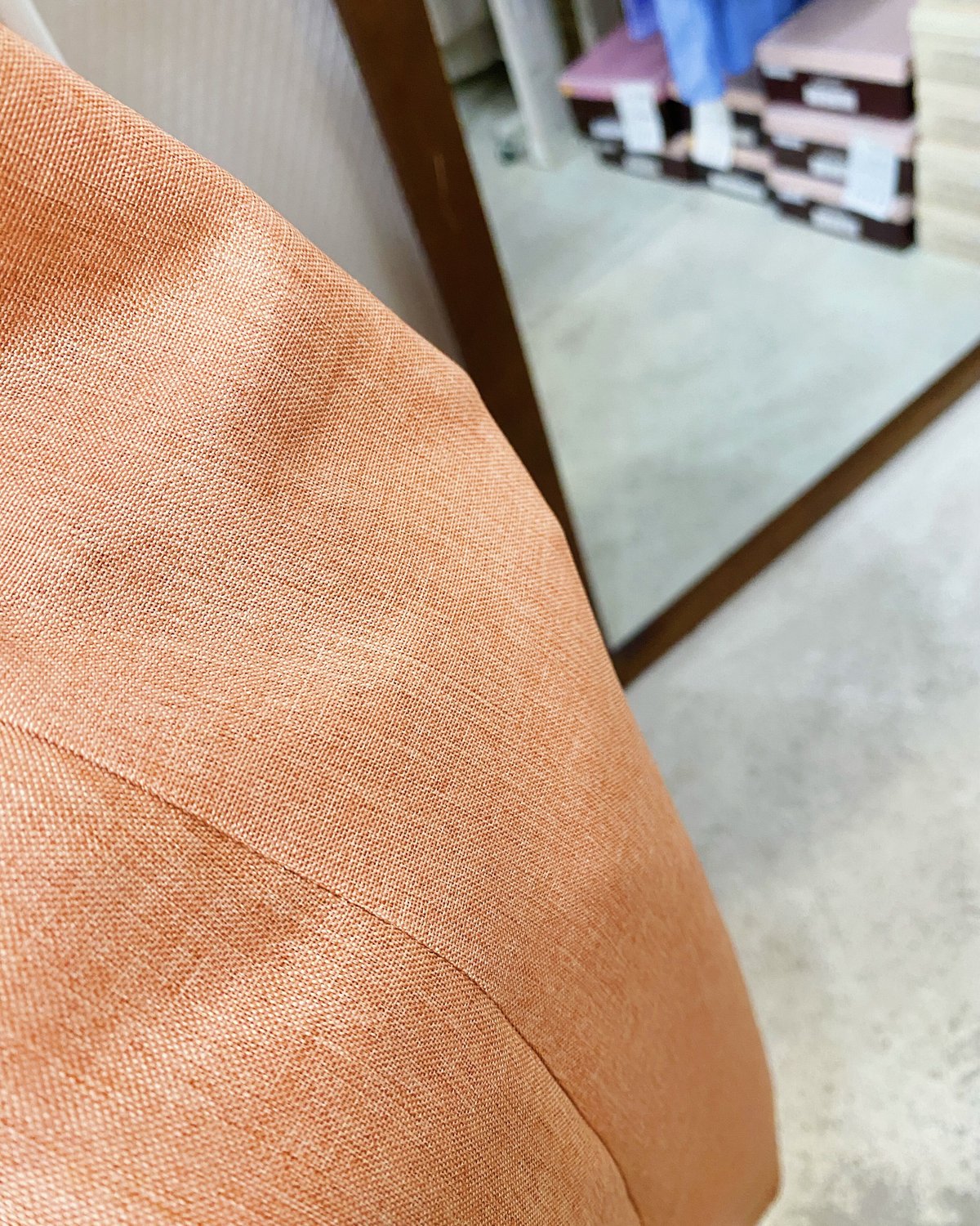 ☆美品☆cen. セン　ロングジレ　リネンライク　ネイビー　日本製 セール】 【接触冷感・速乾・UVカット・撥水・防シワ】リネン