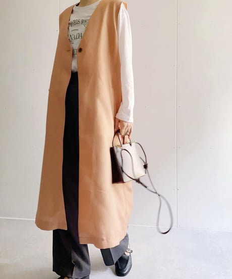 リネンライクロングジレ