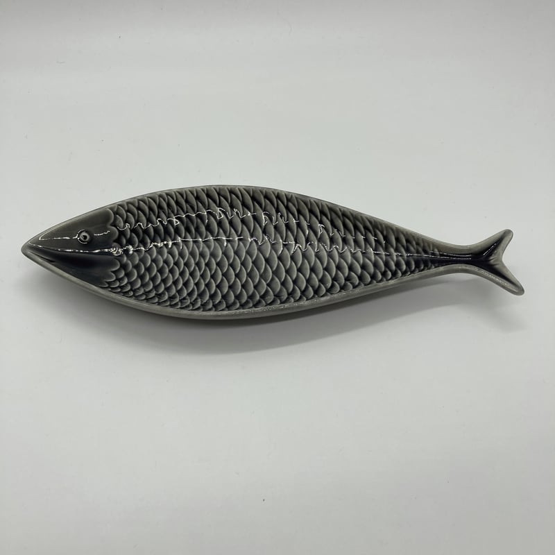 【希少】グスタフスベリ フラーデン 魚プレート S グレー Gustavsberg（グスタフスベリ）／Fladen（フラーデン）／プレート31cm