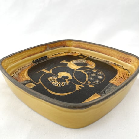Royal copenhagen（ロイヤルコペンハーゲン）／Aluminia（アルミニア）／Baca　スクエアトレイ　17cm／リンゴ柄　05