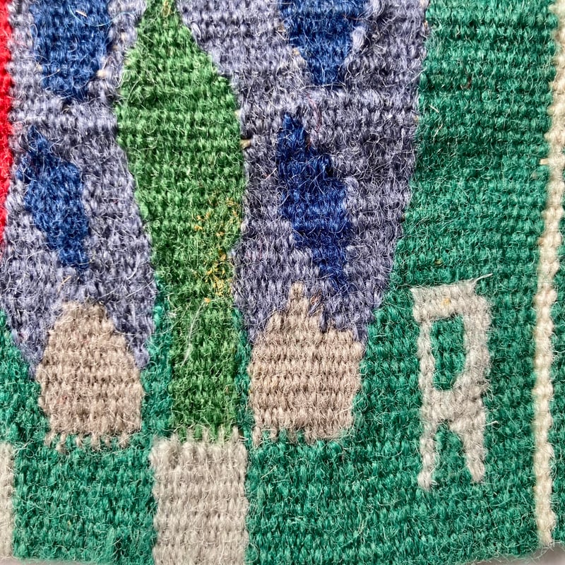 アンティーク 北欧スウェーデン フレミッシュ織 イエロークロッカス タペストリー アンティーク 北欧スウェーデン フレミッシュ織 イエロー