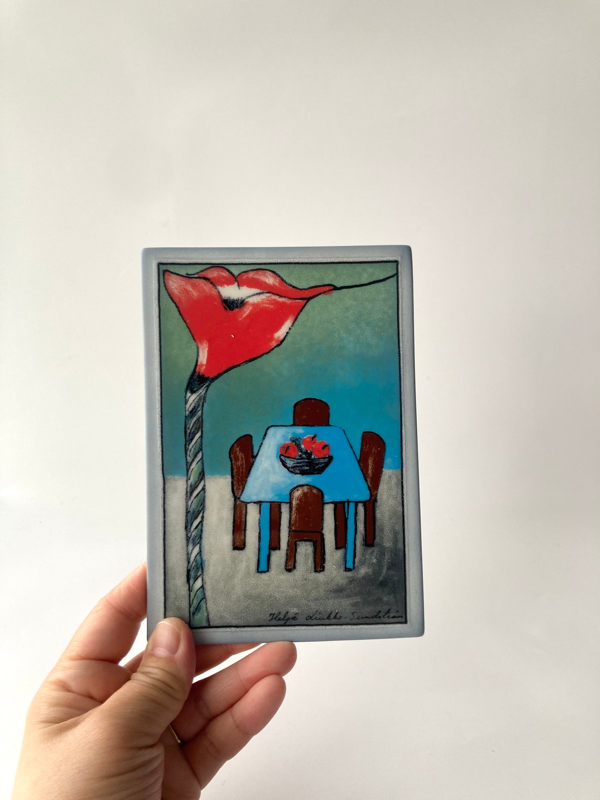 ARABIA（アラビア）／企業別注品／陶板／Heljä Liukko-Sundström（ヘル