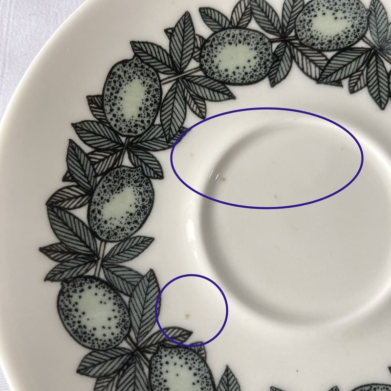 ARABIA シトラス Citrus　トリオ1客セット 北欧ヴィンテージ ARABIA CITRUS（シトラス） トリオセット | Kiitos