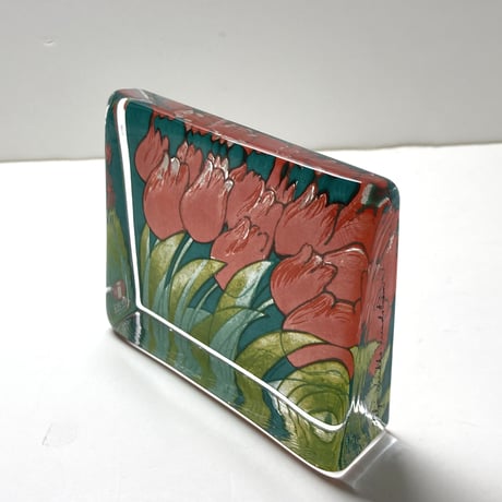 iittala（イッタラ）／ガラスカード・オブジェ／赤いチューリップ　S