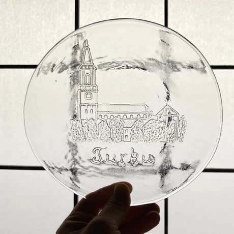 フィンランドで見つけた飾り皿／Turku（トゥルク）という町のプレート 17.5cm