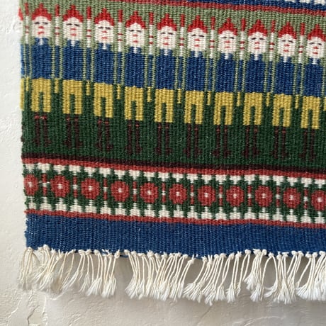 【ご予約商品　Tさま】スウェーデン伝統織物／Bunden Rosengång（ブンデンローゼンゴン）／ヴィンテージタペストリー／
