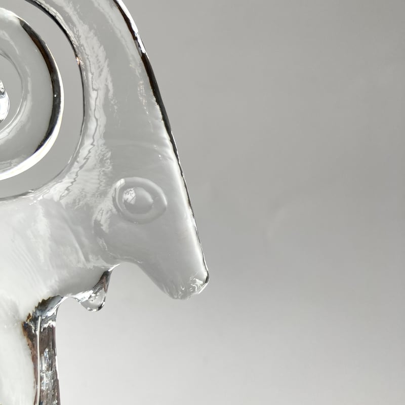 Kosta Boda社/ ヤギ ガラスオブジェ / Bertil Vallien（ヴァーティ