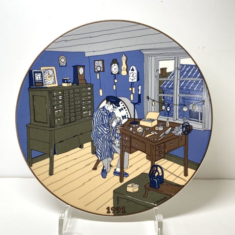 ARABIA（アラビア）／Handcraft／Clockmaker・時計職人／プレート φ23cm