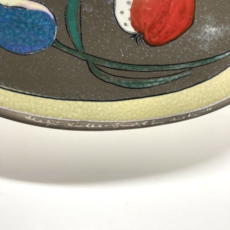ARABIA／Helja Liukko-Sundstrom／楕円の陶板　静物画・冬