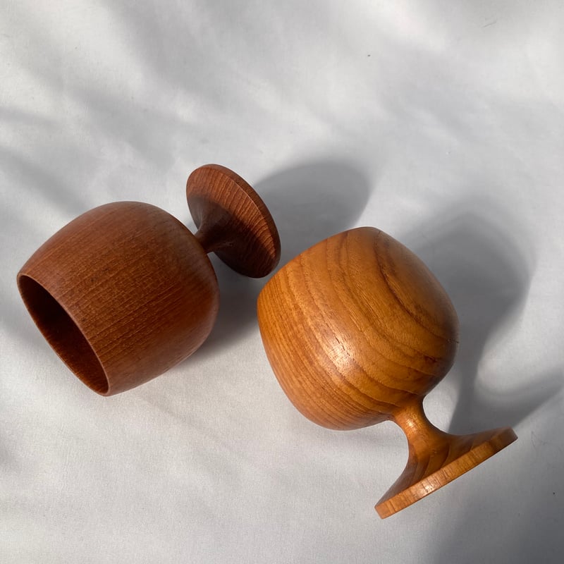 フィンランドで見つけた木製のゴブレット／2点セット | HYGGE