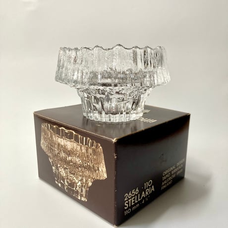 【M様ご確認用】iittala（イッタラ）／Stellaria（ステラリア）／Tapio Wirkkala （タピオ・ヴィルカラ）／キャンドルホルダー／オリジナルボックス付／在庫１点のみ