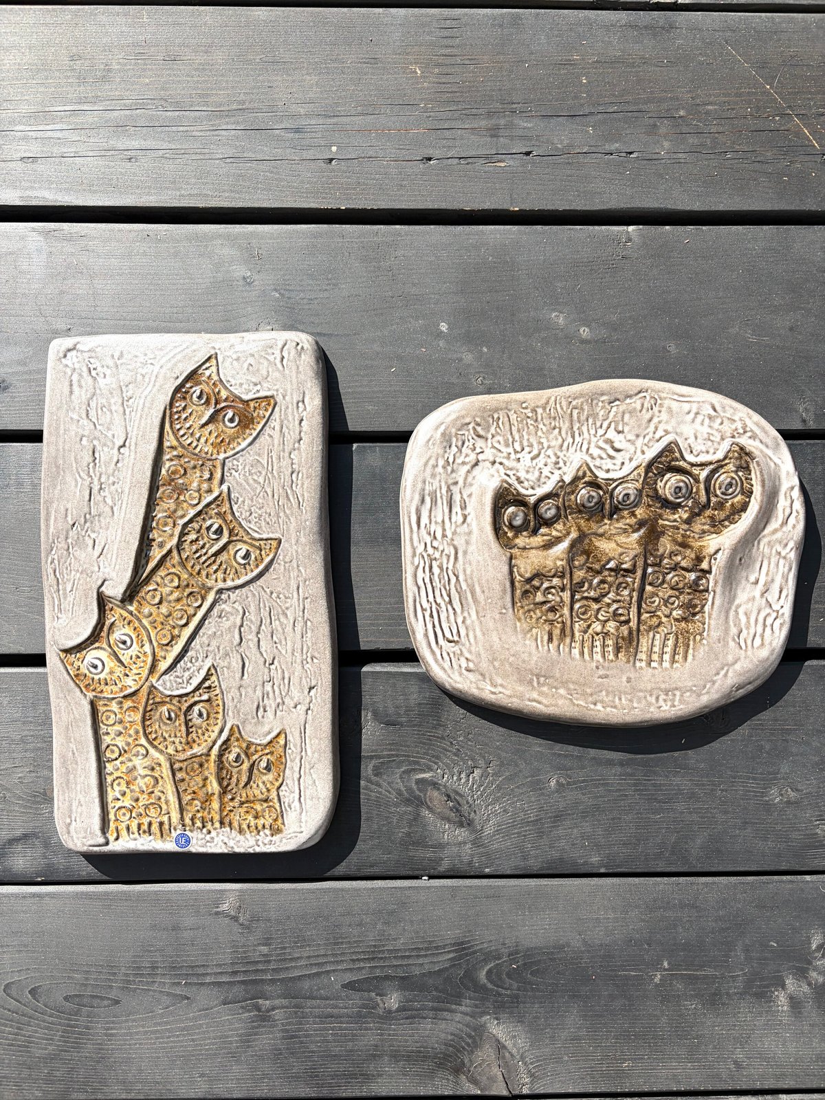 Upsala Ekeby（ウプサラ エクヴィ）／5羽のフクロウの陶板／壁飾り | HYGGE