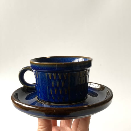 Søholm（スーホルム）／Granit（グラニット）／カップ＆ソーサー／ダークブルー　no.01