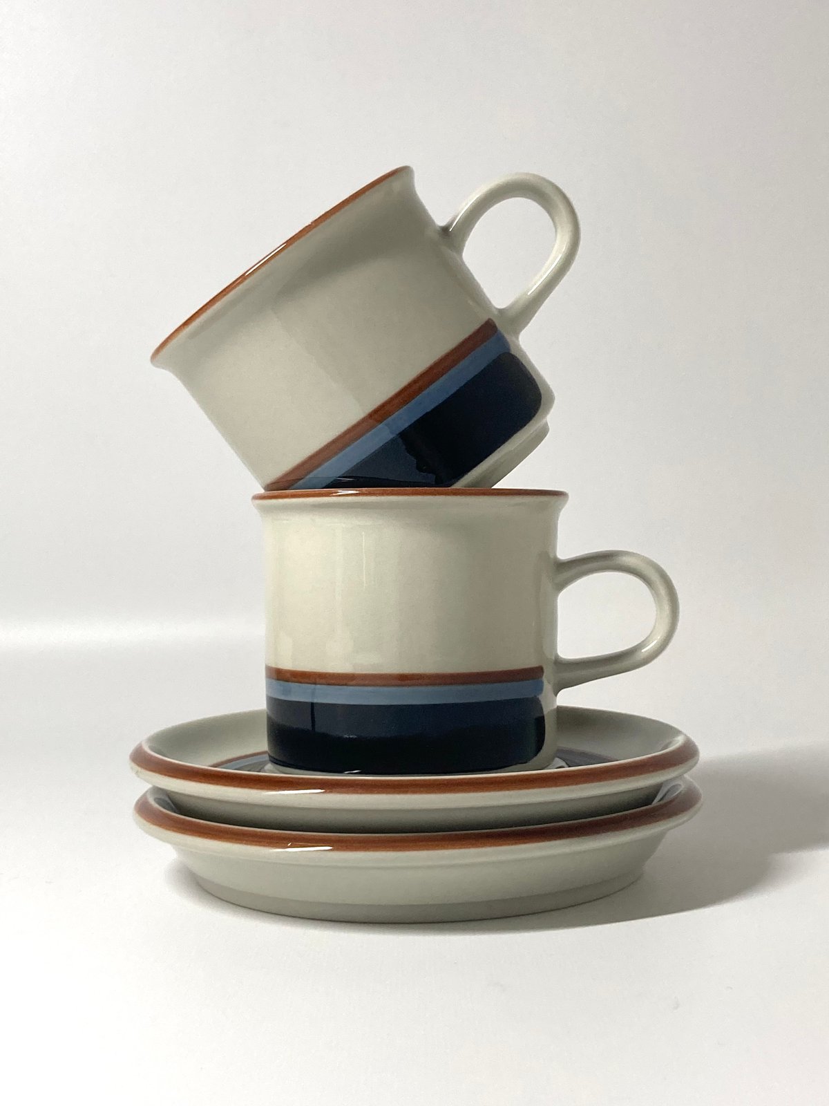 希少　ARABIA　タイカ　カップ&ソーサー　プレート付き　トリオセット Arabia Taika ティーカップ&ソーサー&プレート トリオセット