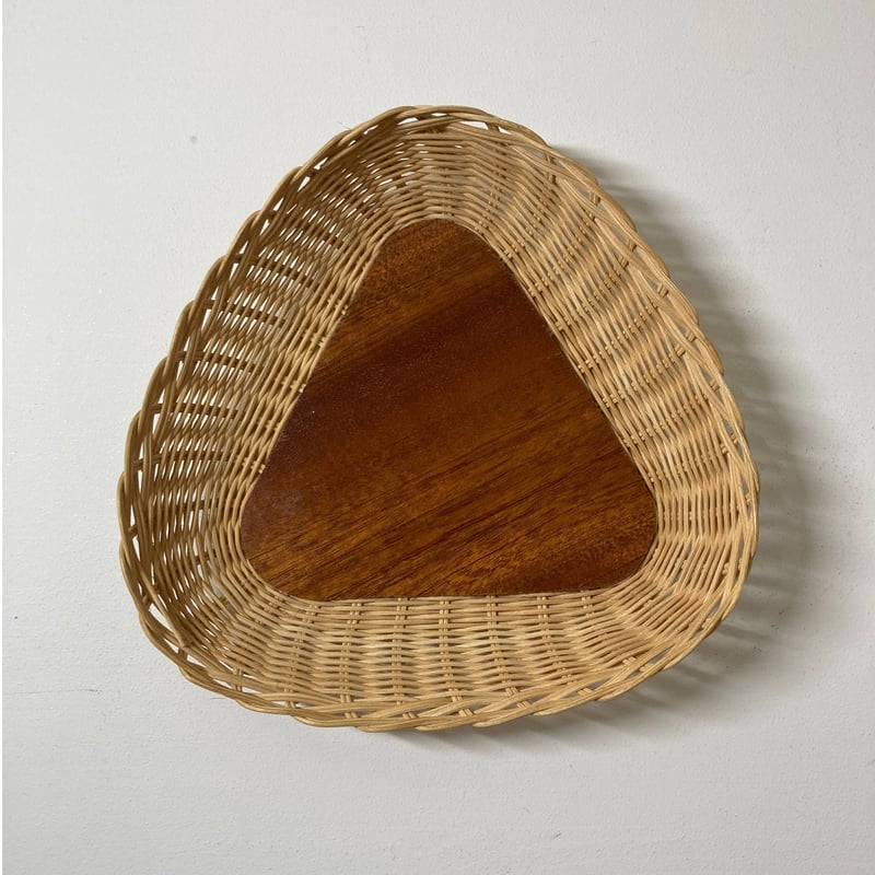 チークと藤のトレイ 北欧 スウェーデン ヴィンテージ 【公式通販】