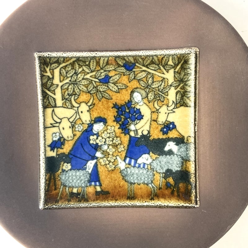 ARABIA社　　大プレート ARABIA（アラビア）／Rare！ Nokia社の招待状プレート／ミッコの日の