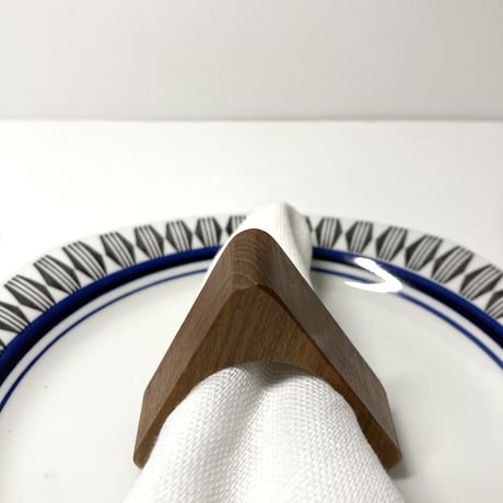 デンマークヴィンテージ／チークのナプキンリングス　４種セット