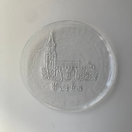 フィンランドで見つけた飾り皿／Turku（トゥルク）という町のプレート 17.5cm