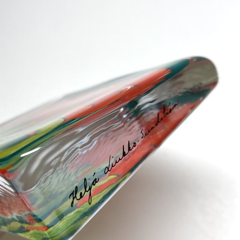 iittala（イッタラ）／ガラスカード・オブジェ／赤いチューリップ S