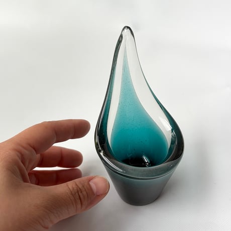 Kumela（クメラ）｜Armando Jacobino｜ヴィンテージ アートガラス｜エメラルドグリーン
