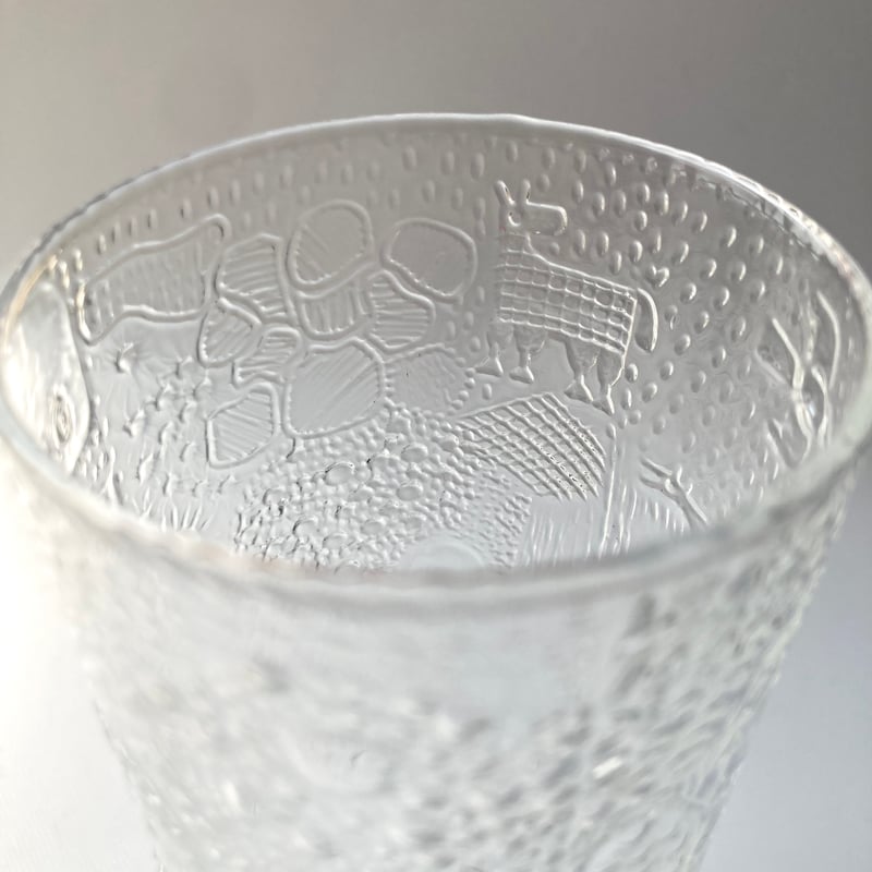 Oiva Toikka オイヴァ トイッカ Fauna ファウナ グラス　2個 NUUTAJARVI（ヌータヤルヴィ）／Oiva Toikka（オイヴァ