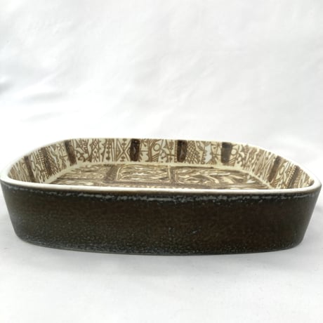 Royal copenhagen（ロイヤルコペンハーゲン）／Aluminia（アルミニア）／Baca　スクエアトレイ　22cm　04