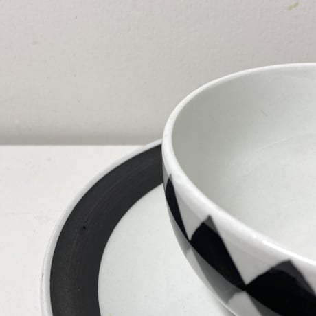 Gustavsberg(グスタフスベリ)/Svart Ruter(スヴァルトルーター)/カップ＆ソーサー　02【Outlet】】
