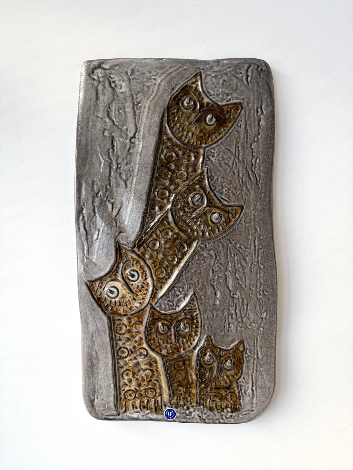 Upsala Ekeby（ウプサラ エクヴィ）／5羽のフクロウの陶板／壁飾り | HYGGE