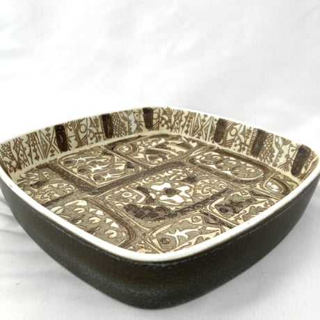 Royal copenhagen（ロイヤルコペンハーゲン）／Aluminia（アルミニア）／Baca　スクエアトレイ　22cm　04