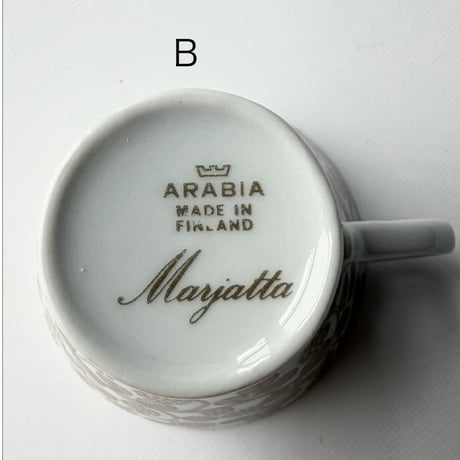 ARABIA（アラビア）｜Marjatta（マルヤッタ）｜カップ＆ソーサーセット｜在庫２点