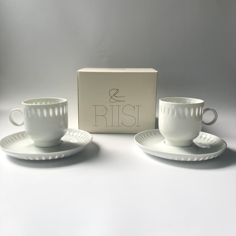 ARABIA - アラビア　Rice ライス　ティーカップ＆ソーサ―　2客 ARABIA RICE ライス カップ＆ソーサー｜haluta（ハルタ） 北欧雑貨