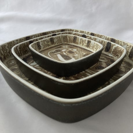 Royal copenhagen（ロイヤルコペンハーゲン）／Aluminia（アルミニア）／Baca　スクエアトレイ　22cm　04